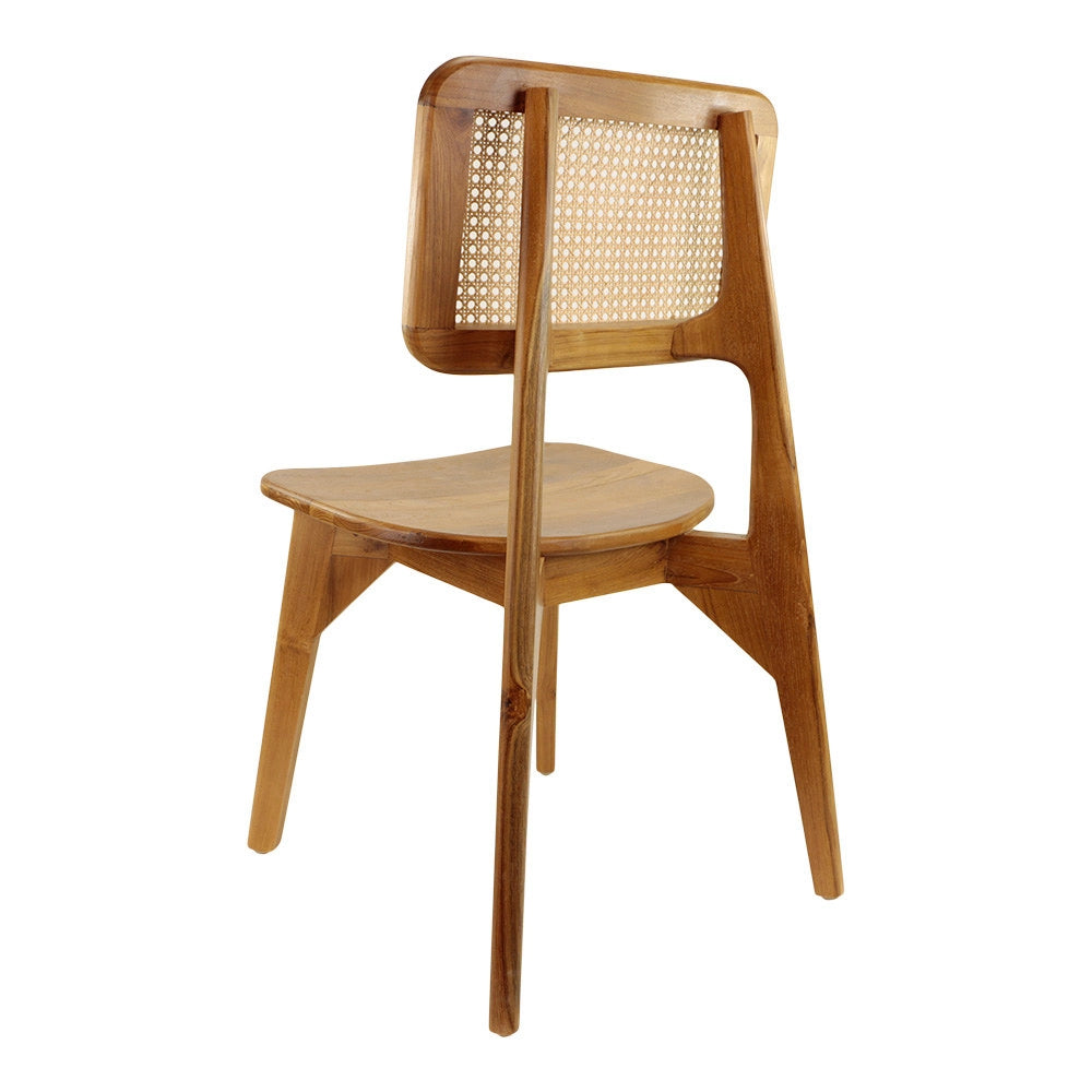 Cadeira de jantar com encosto em Rattan -Hela