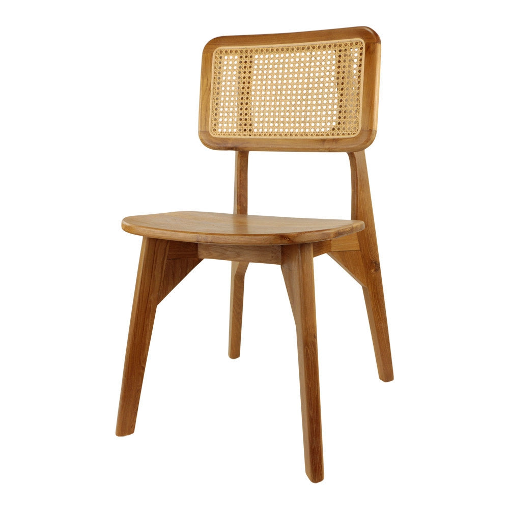 Cadeira de jantar com encosto em Rattan -Hela