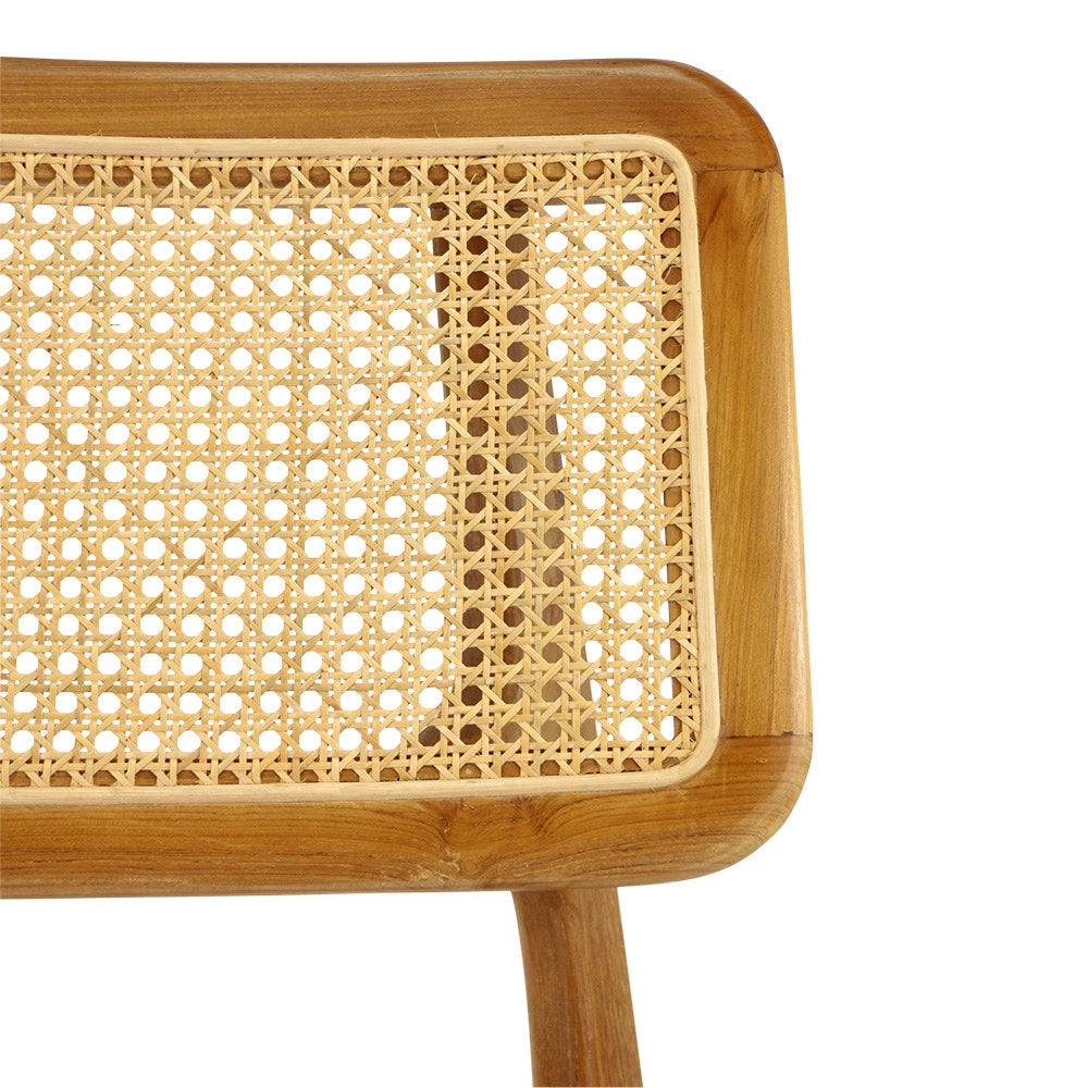 Cadeira de jantar com encosto em Rattan -Hela